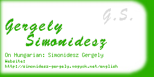 gergely simonidesz business card